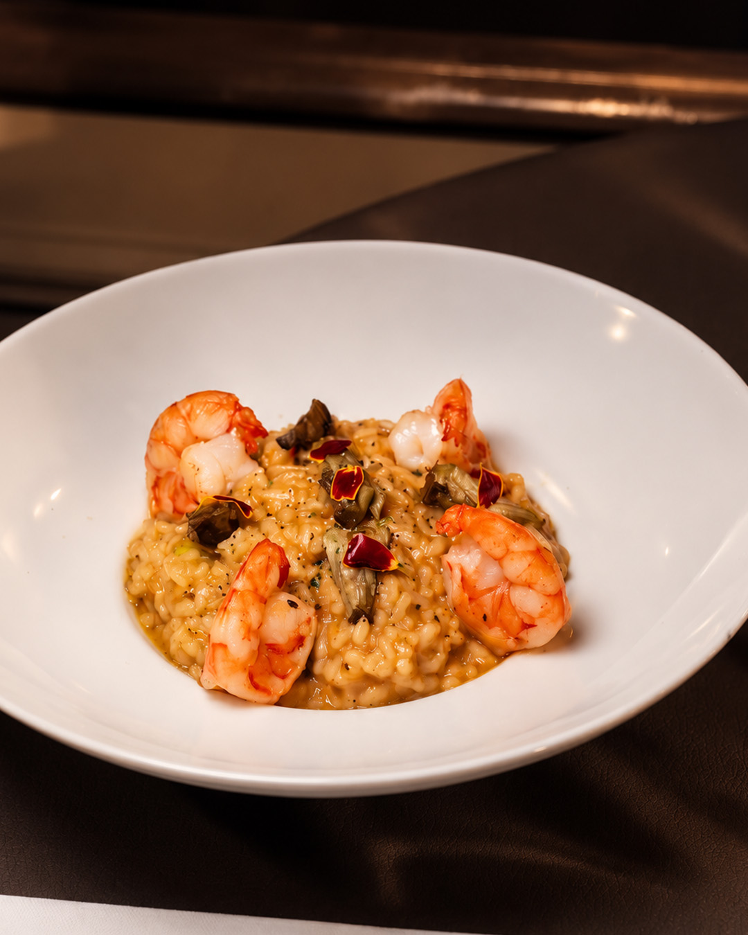 Risotto crémeux aux crevettes